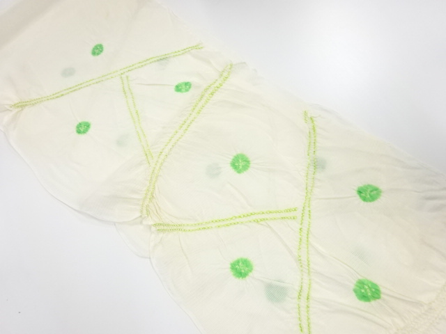 正絹　絽　絞り　夏用帯揚げ